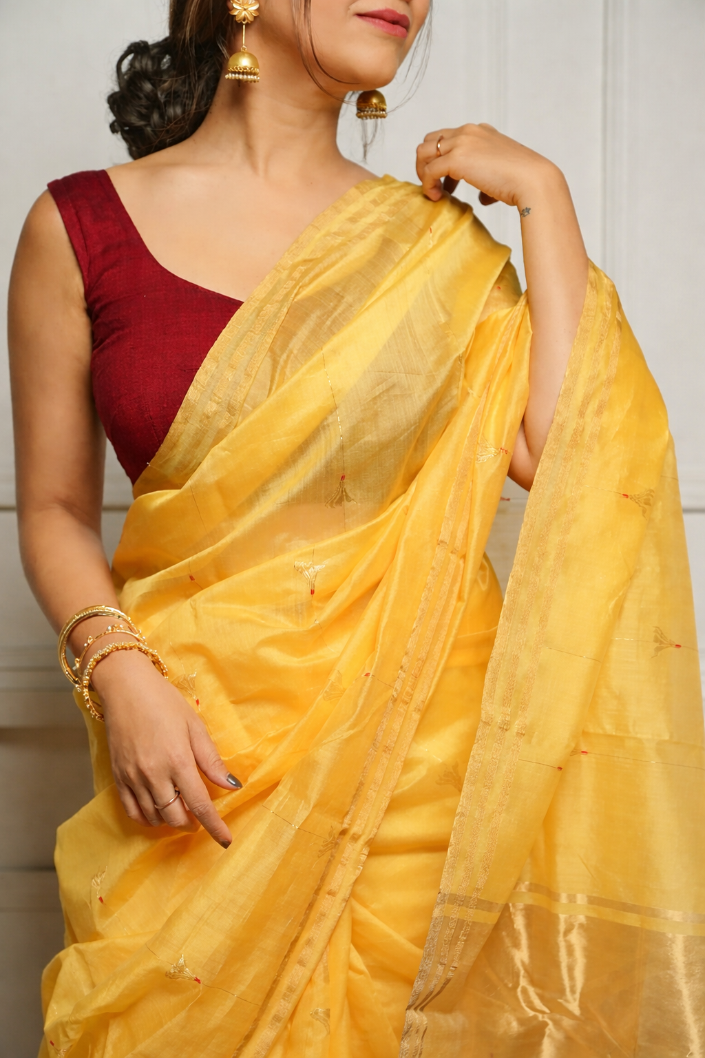 Premium Soft Cotton Silk Saree With Rich Pallu Blouse Piece