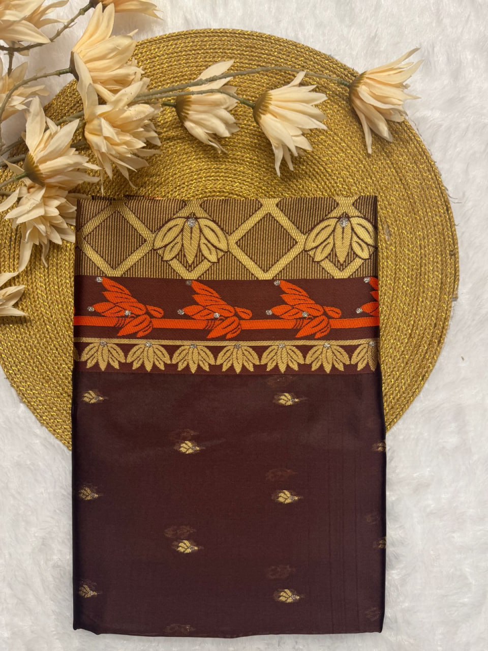 Royal Wine Elegance Silk Saree