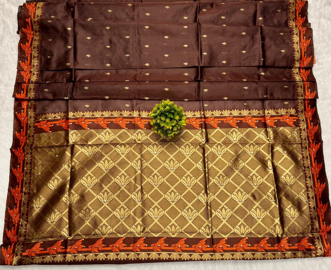 Royal Wine Elegance Silk Saree