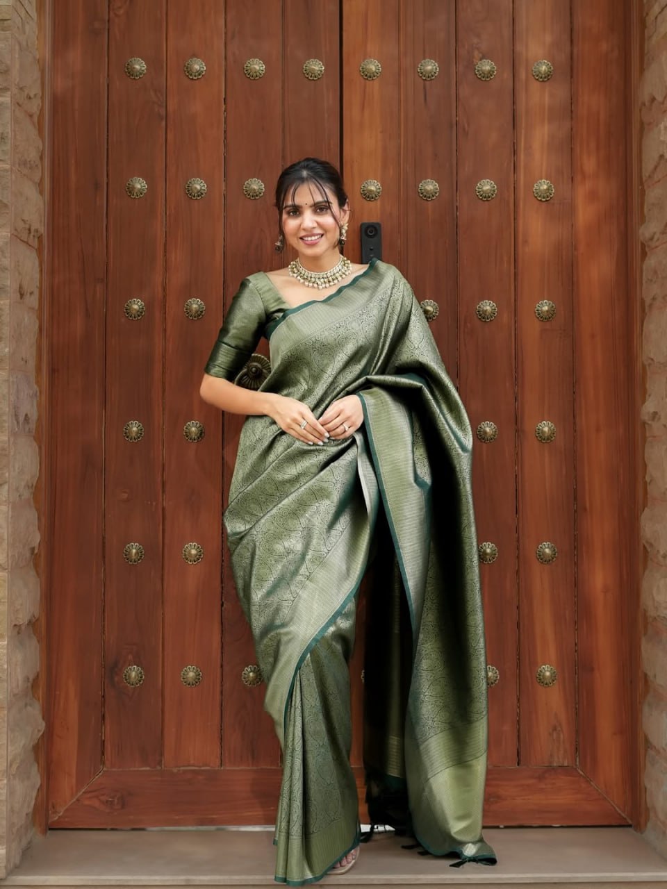Royal Olive Grace Soft Silk Saree